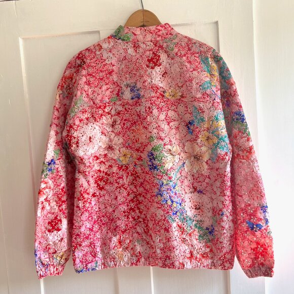 Johnny Was Floral Eyelet Jacket - Picture 8 of 11